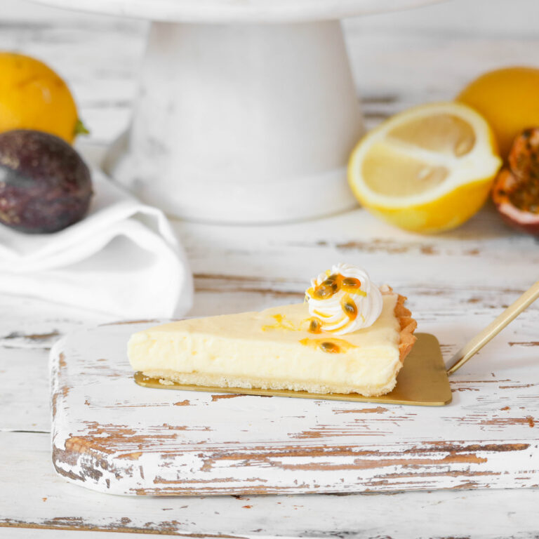 Passion Fruit Lemon Mousse Tart